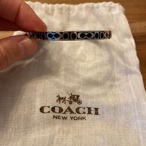 Coach Bangle - Silver and Black